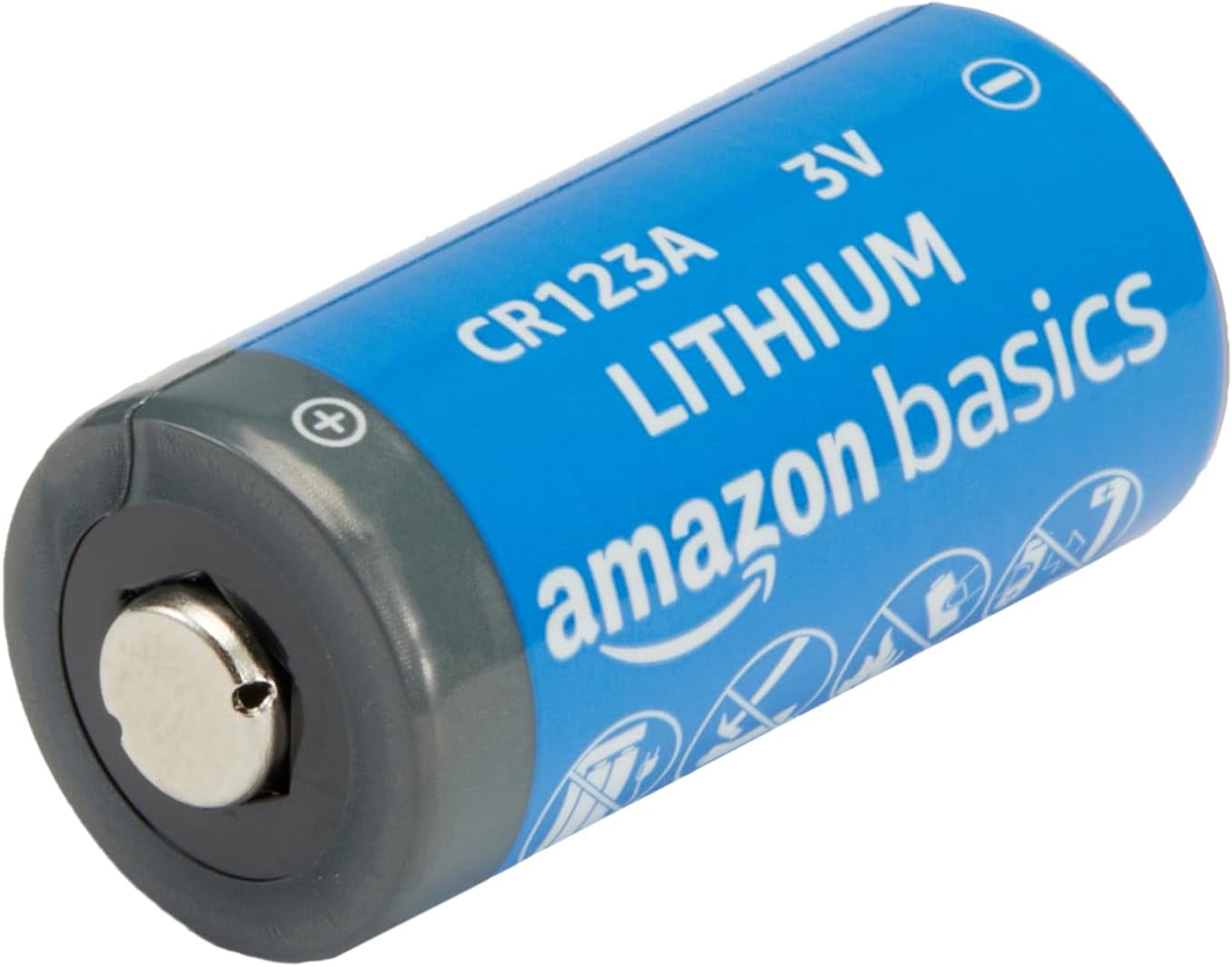 Amazon Basics 6-Pack Non-Rechargeable CR123A Lithium Batteries, 3 Volt, up to 10-Year Shelf Life