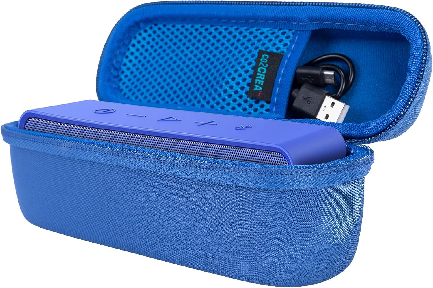 Co2Crea Hard Case Replacement for Anker Soundcore/Soundcore 2 Portable Outdoor Sports Bluetooth Speaker (Blue)