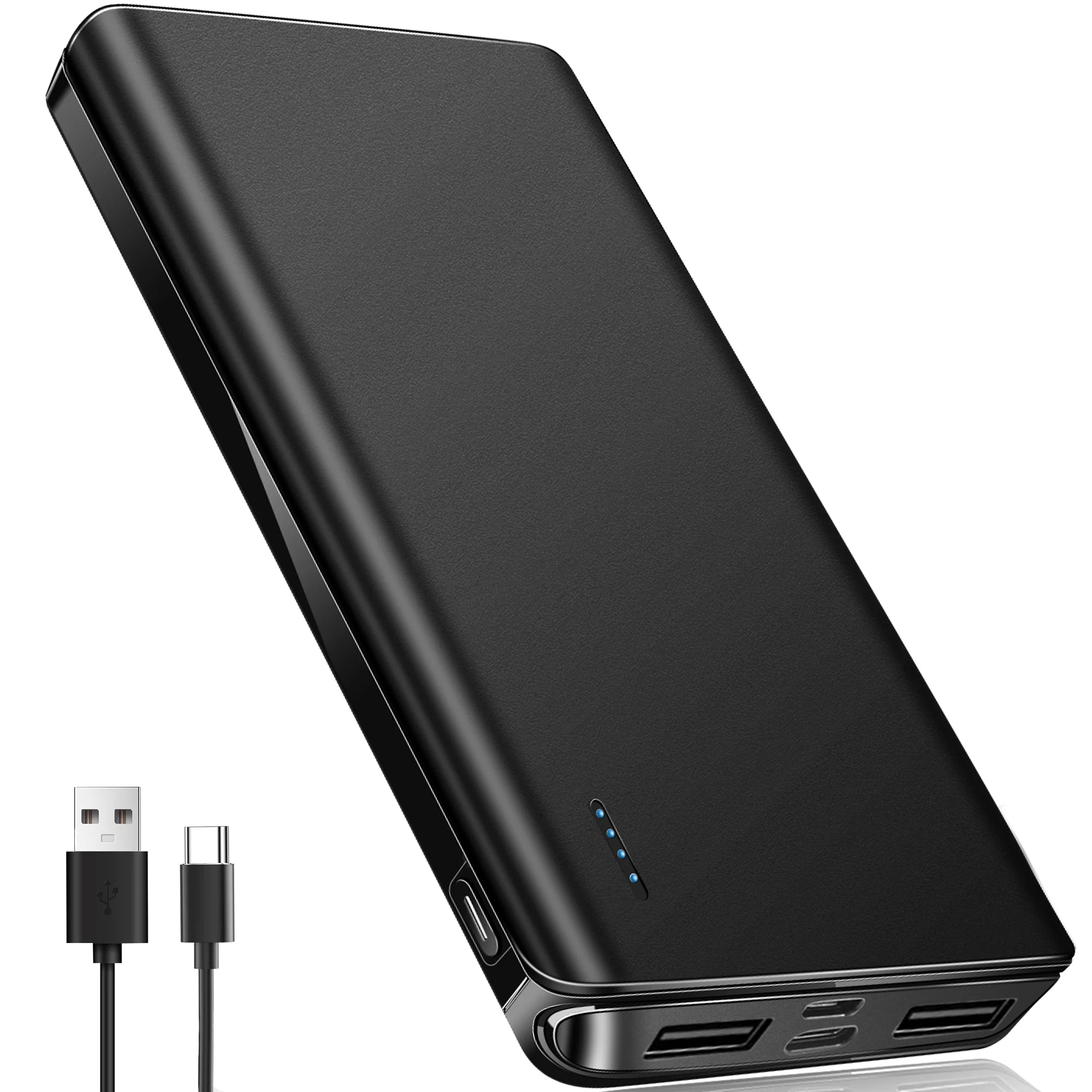 20000 Mah Portable Charger Power Bank Dual USB Battery Pack for Iphone, Ipad, Galaxy, Android, Pixel and Tablet (White)